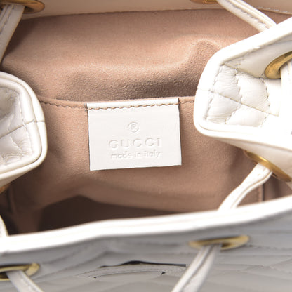 Gucci Calfskin Matelasse GG Marmont Flap Backpack White 5 of 9