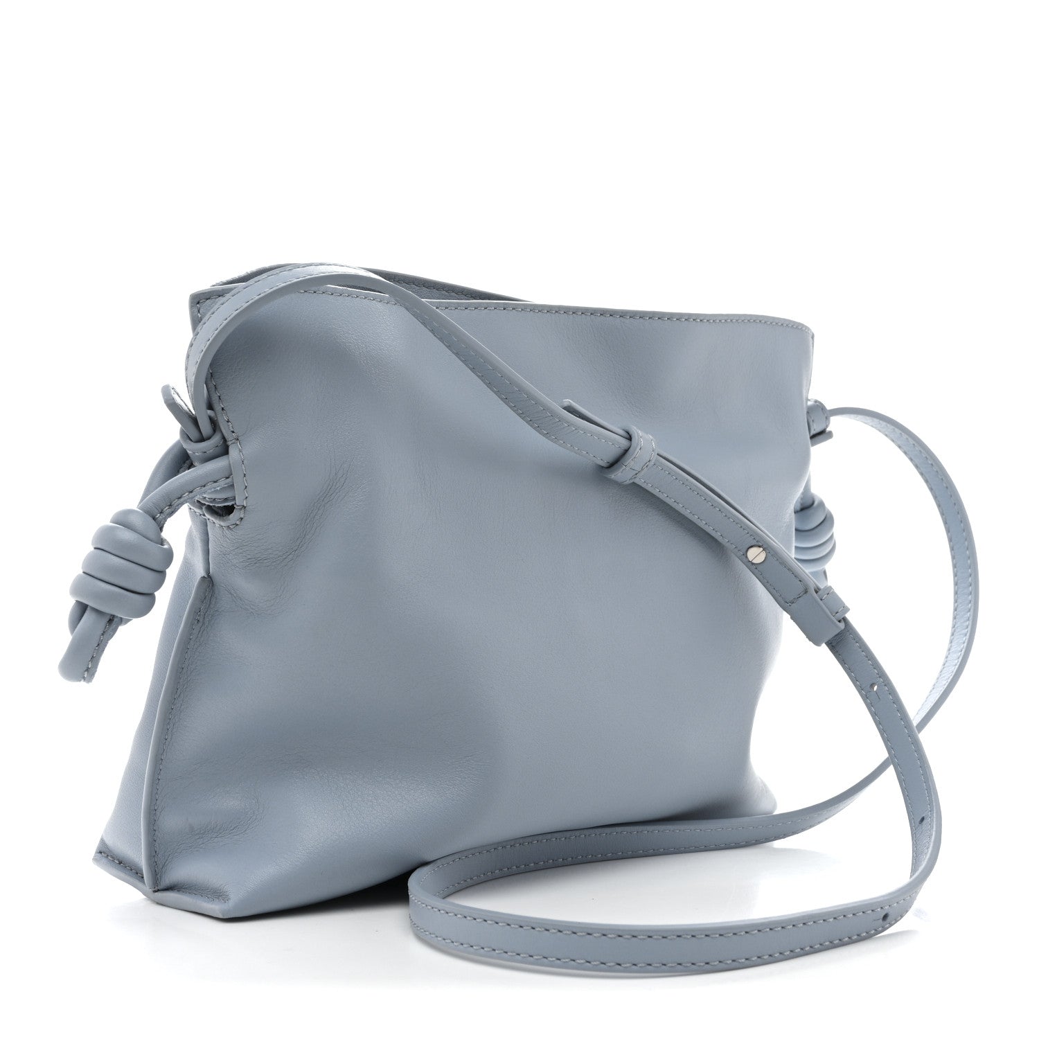 Loewe Calfskin Mini Flamenco Knot Clutch Dusty Blue 3 of 10