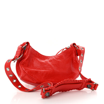 Balenciaga Agneau Arena Le Cagole Shoulder Bag XS Tomato Red 4 of 13