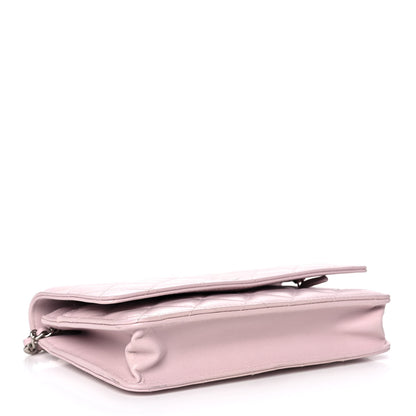 Chanel Lambskin Quilted Wallet On Chain WOC Light Pink 4 of 9