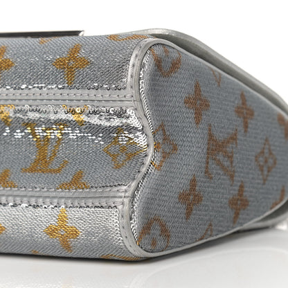Louis Vuitton Sequins Monogram Twist Shoulder Bag PM Gold Silver 10 of 13