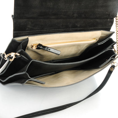 Chloe Patent Medium Faye Shoulder Bag Black 5 of 8