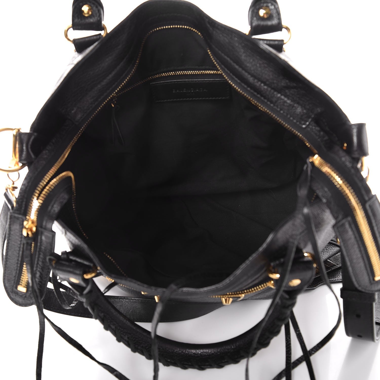 Balenciaga Chevre Gold Metallic Edge Hardware Velo Black 7 of 7