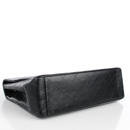 Chanel Lambskin Quilted XL Jumbo Single Flap Black 5 of 10