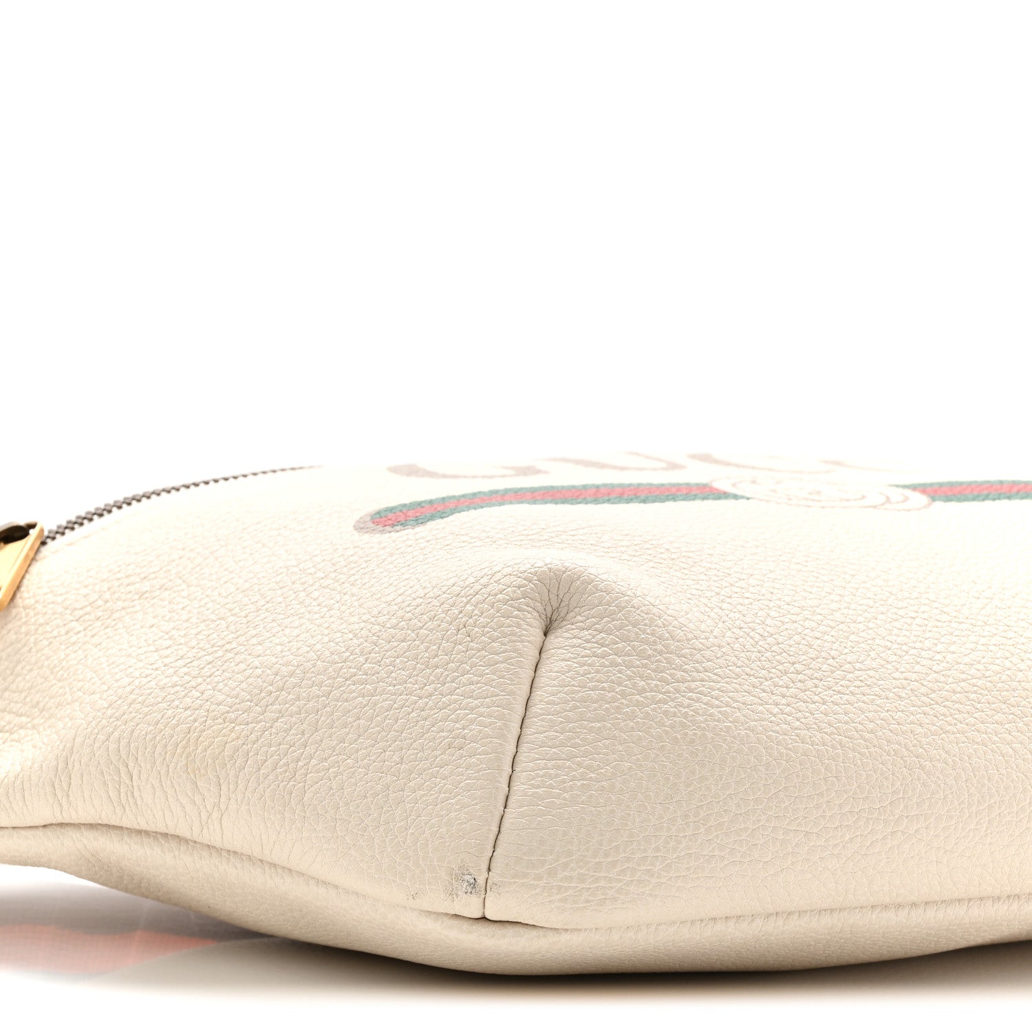 Gucci Grained Calfskin Logo Belt Bag White 9 of 10