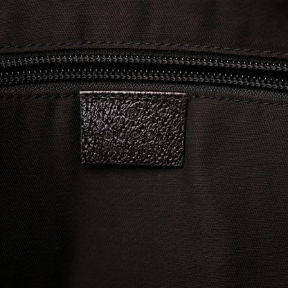 Gucci Monogram Medium Half Moon Hobo Dark Brown 7 of 16