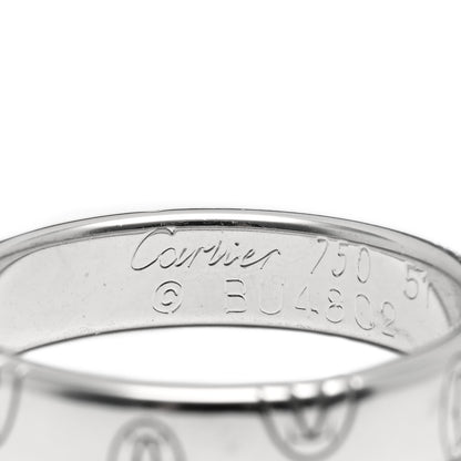 Cartier 18K White Gold 4mm Happy Birthday Band Ring 51 5.75 3 of 3