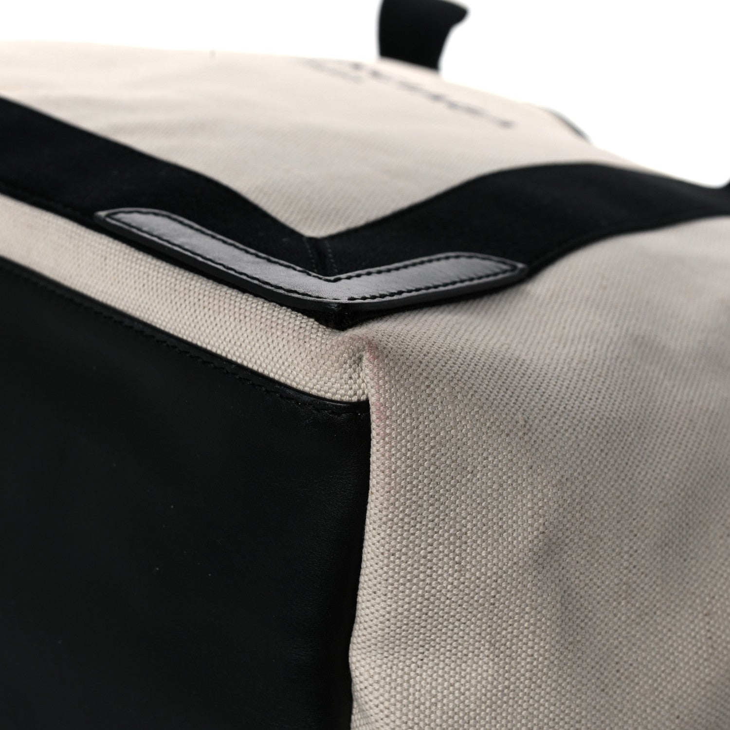 Balenciaga Cotton Canvas Calfskin M Navy Cabas Natural Black 9 of 16