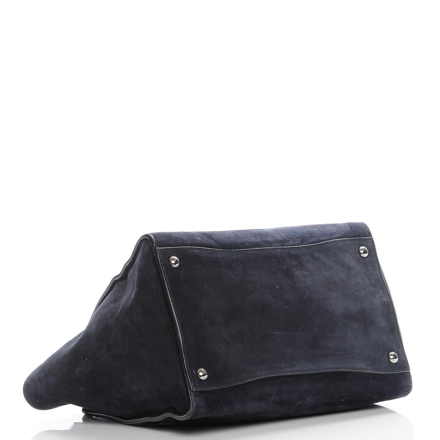 Prada Suede Scamosciato Twin Pocket Tote Blue 5 of 8