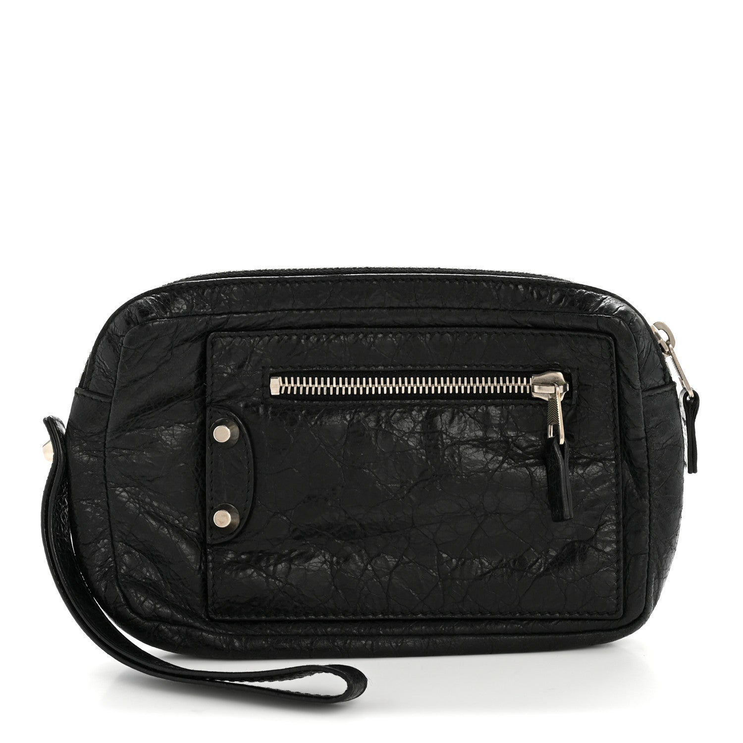 Balenciaga Agneau Arena Classic Hardware Grip Wallet Black 1 of 9