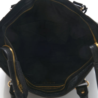 Balenciaga Chevre Gold Metallic Edge Hardware City Black 4 of 8
