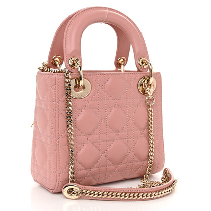 Christian Dior Lambskin Cannage Mini Lady Dior Blush 3 of 10