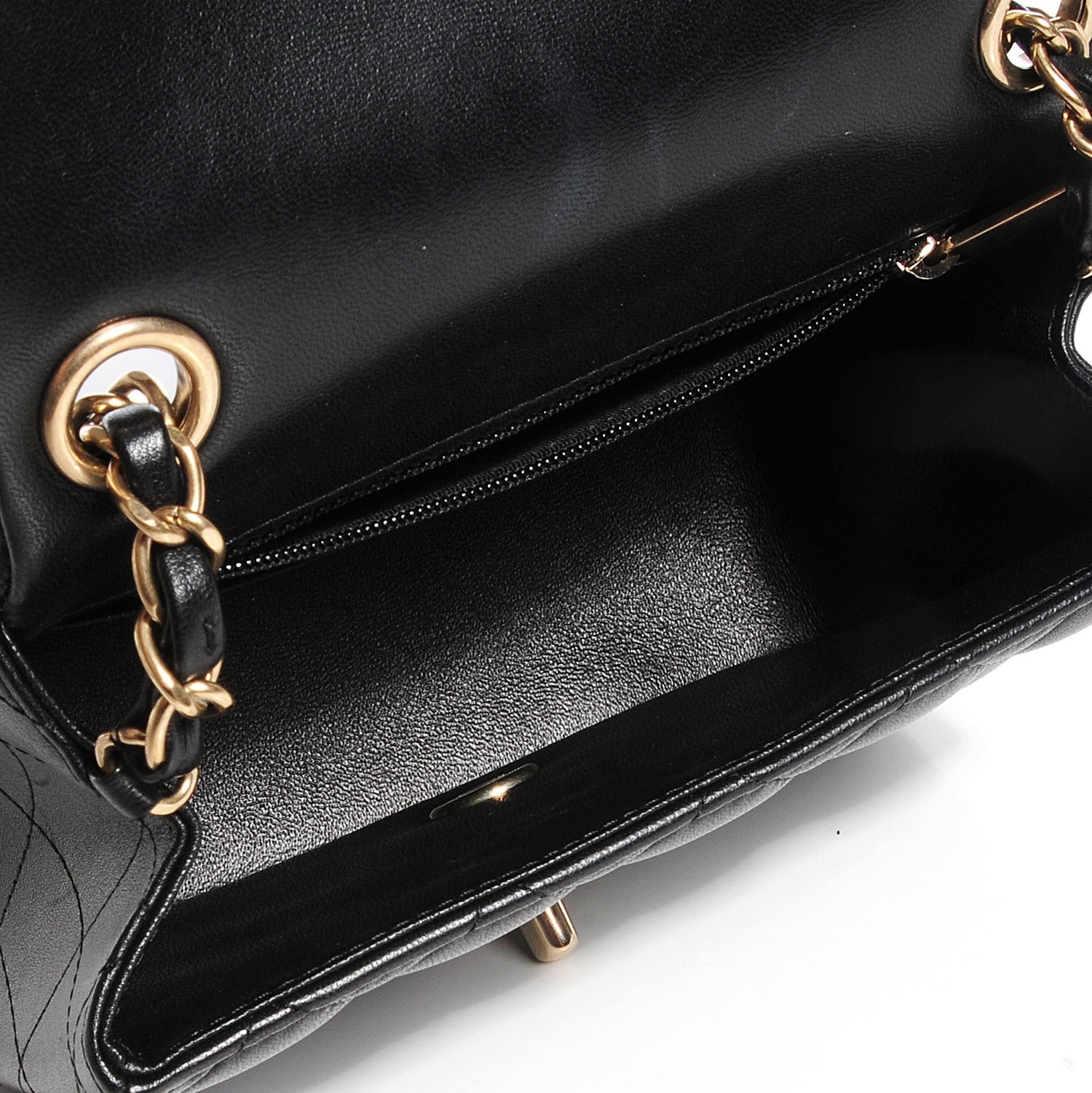 Chanel Lambskin Quilted Mini Square Flap Black 5 of 9