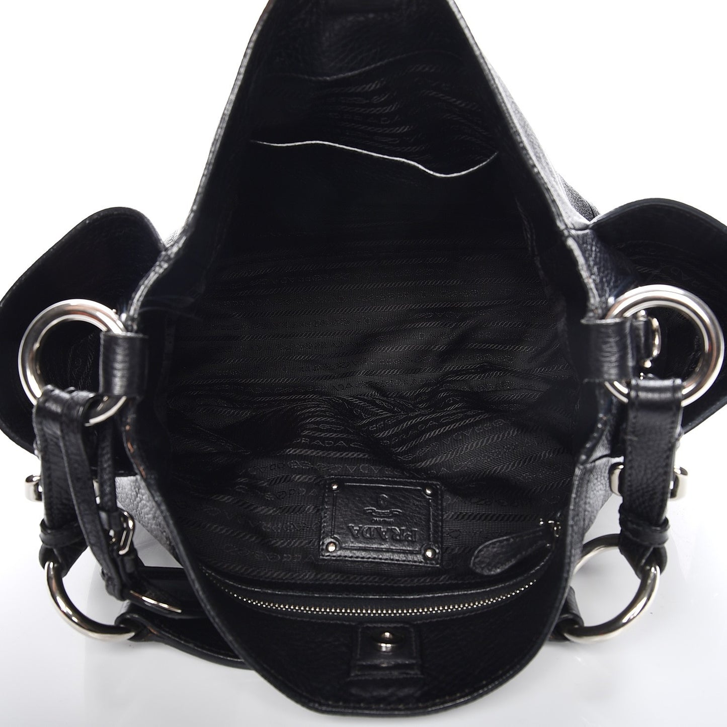 Vitello Daino Side Pocket Hobo Nero Black