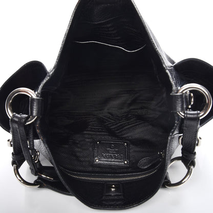 Prada Vitello Daino Side Pocket Hobo Nero Black 5 of 17