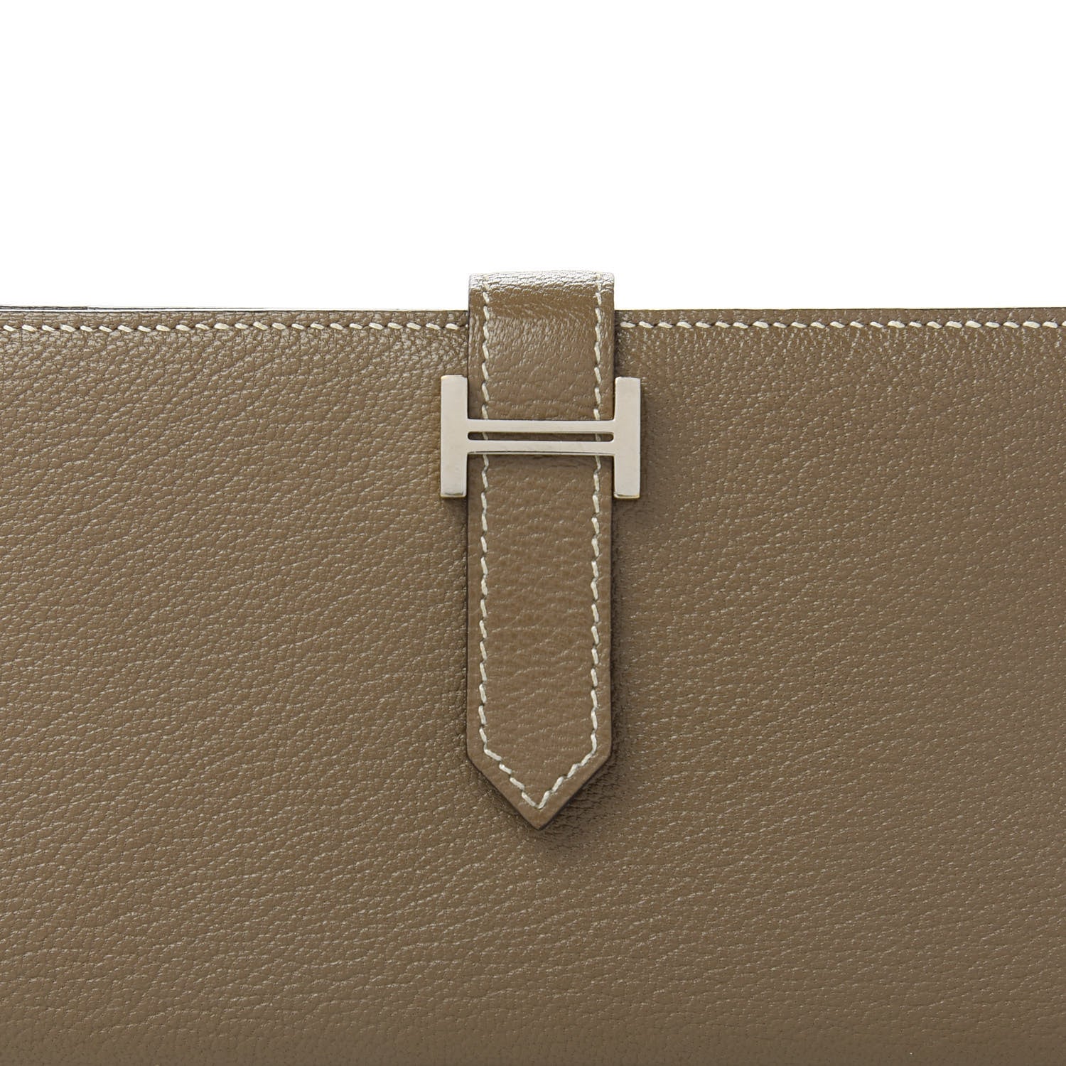 Hermes Chevre Mysore Bearn Gusset Wallet Etoupe 9 of 9