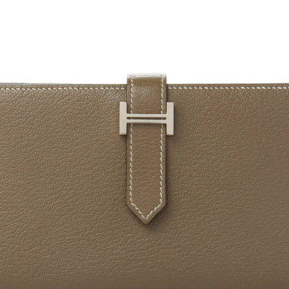 Hermes Chevre Mysore Bearn Gusset Wallet Etoupe 9 of 9