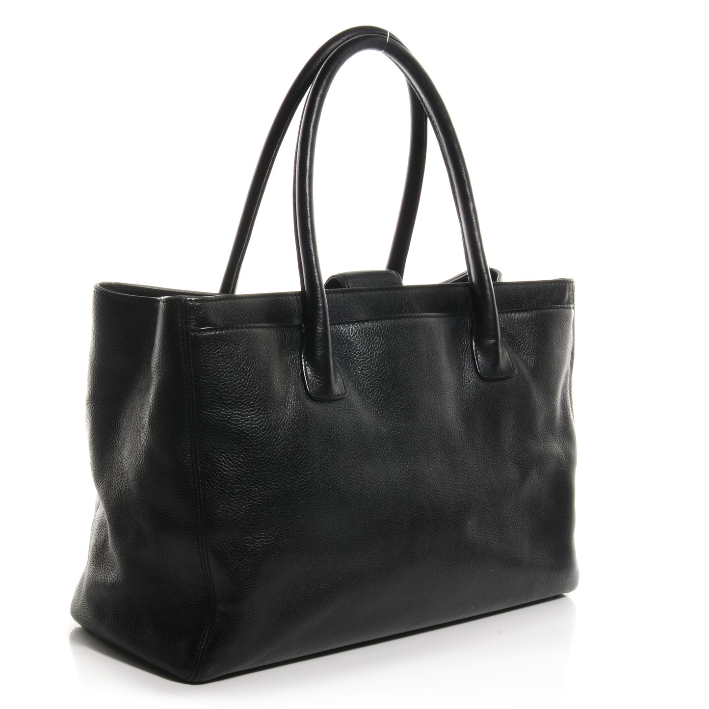 Calfskin Cerf Shopper Tote Black