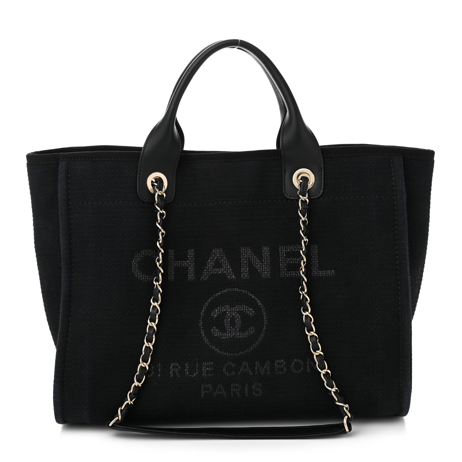 Chanel Mixed Fibers Small Deauville Tote Blue 1 of 11