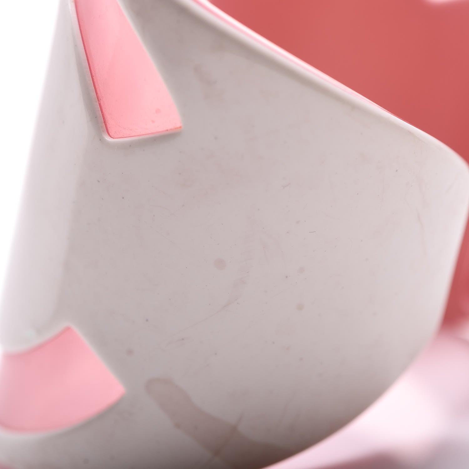 Chanel Resin CC Wide Cuff White Pink 8 of 8