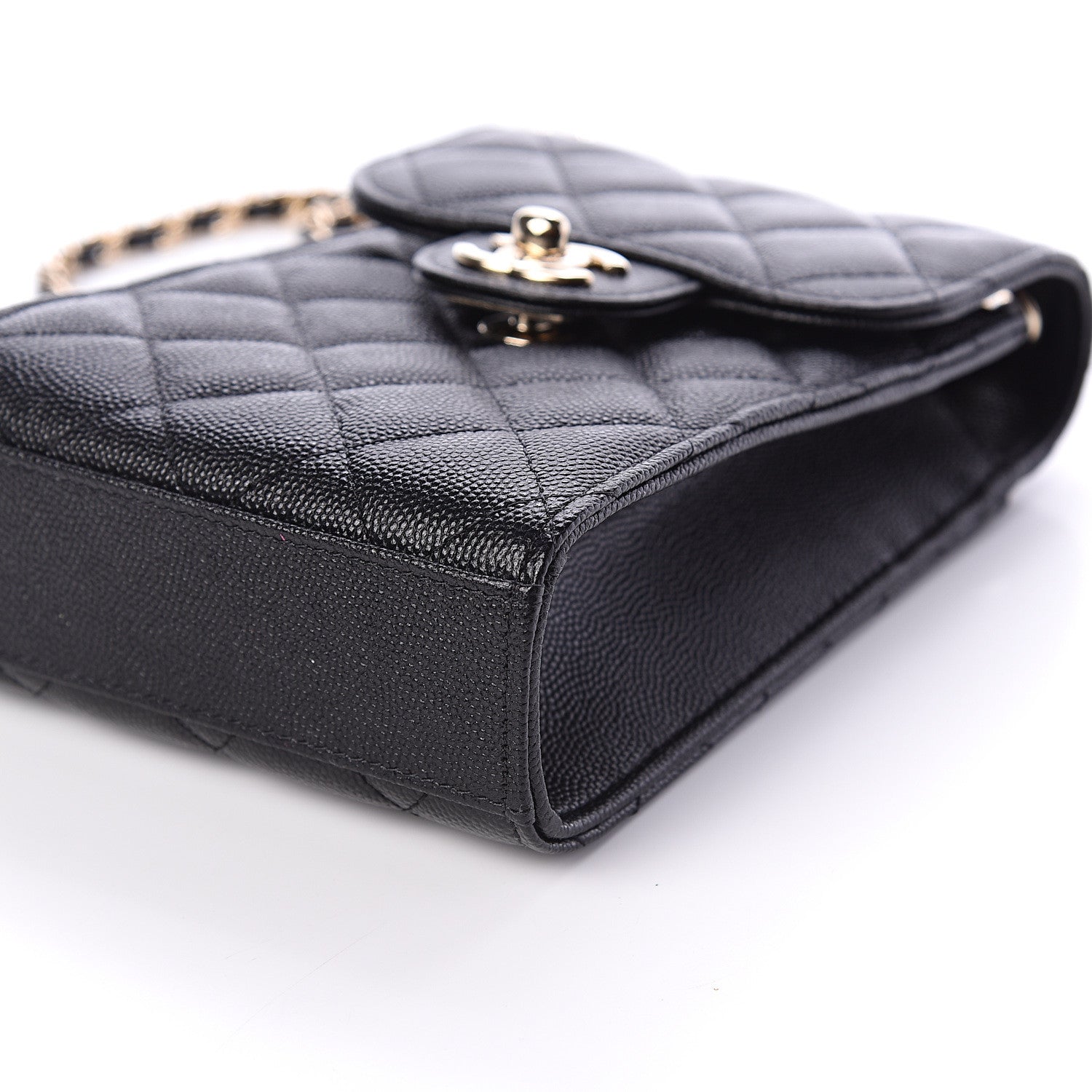 Chanel Caviar Quilted Phone Chain Clutch Black 9 of 10