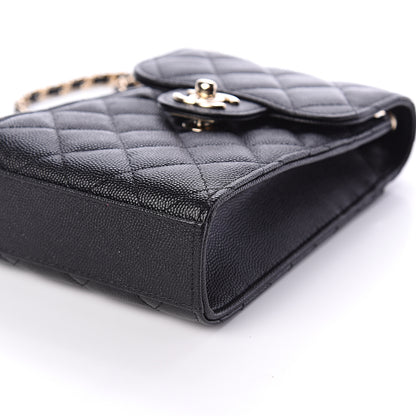Chanel Caviar Quilted Phone Chain Clutch Black 9 of 10