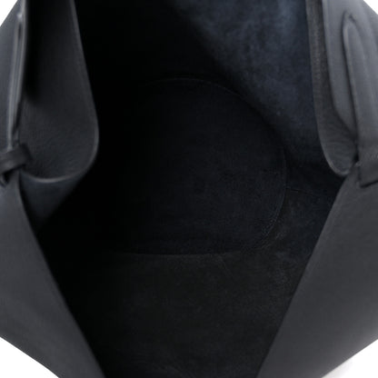 Khaite Pebbled Sport Calfskin Medium Lotus Tote Black 5 of 10