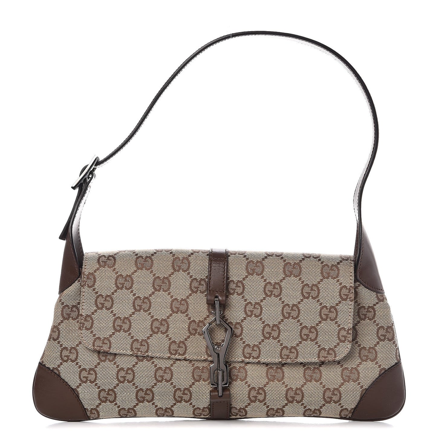 Monogram Jackie O Flap Bag Brown