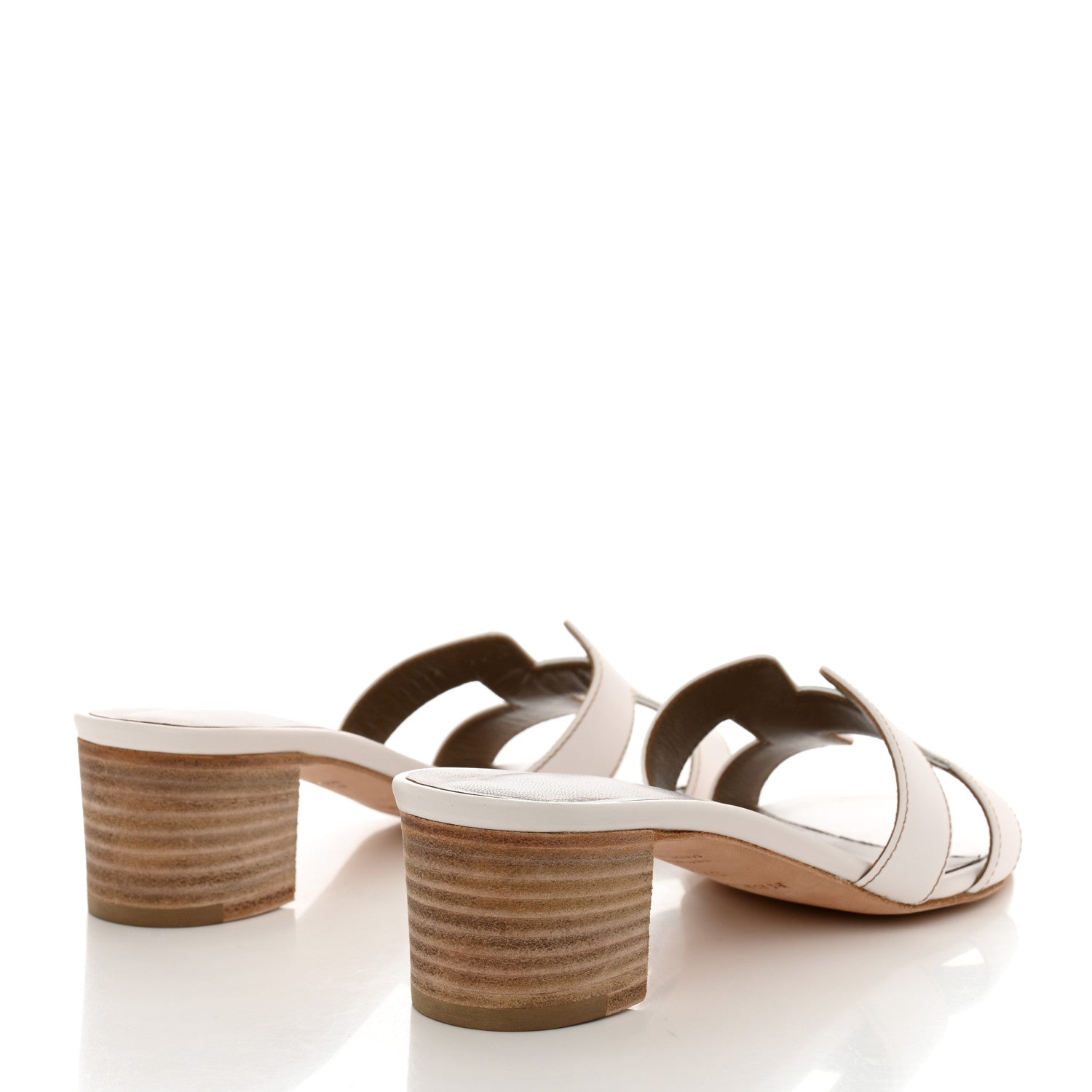 Hermes Calfskin Oasis Sandals 37.5 White 4 of 8