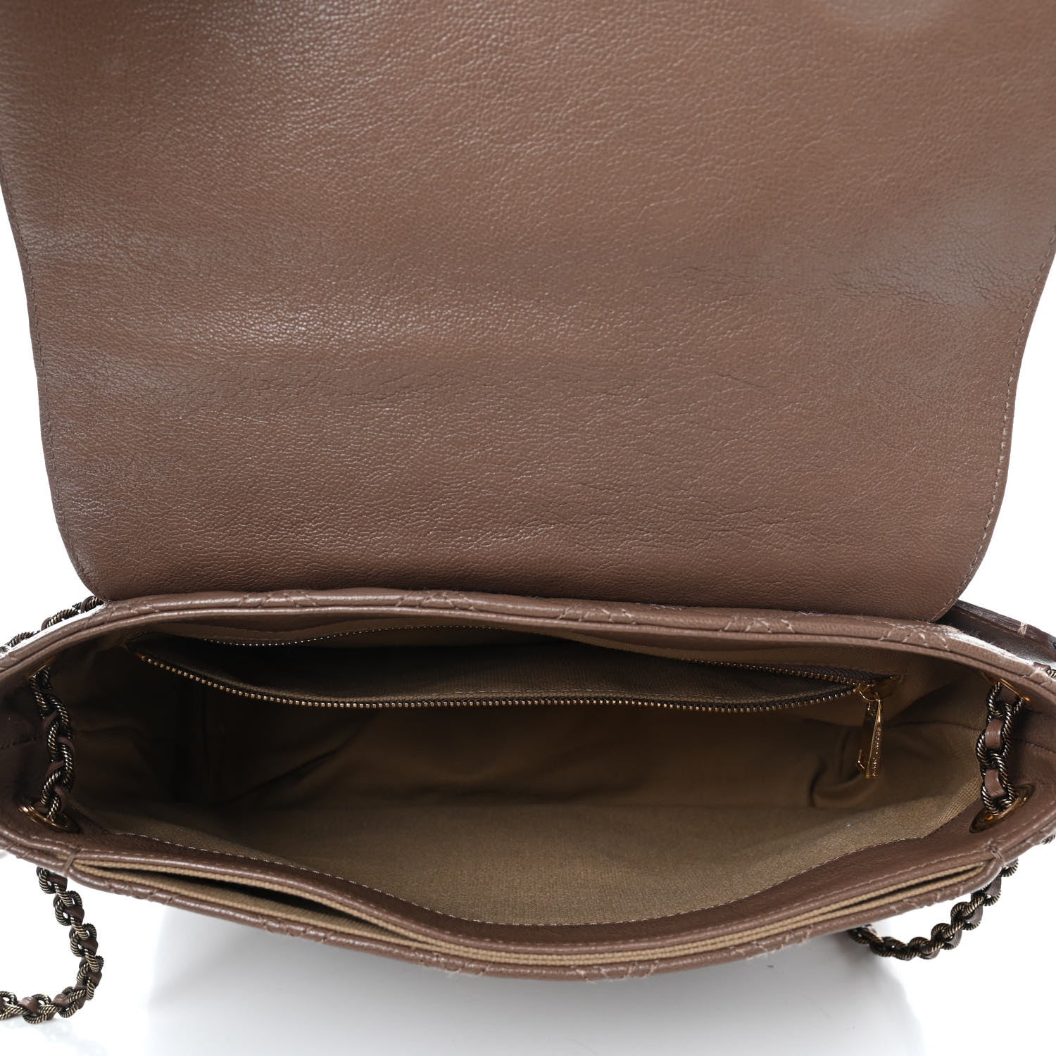 Marc Jacobs Lacquered Lambskin Baroque The XL Single Flap Truffle 4 of 4