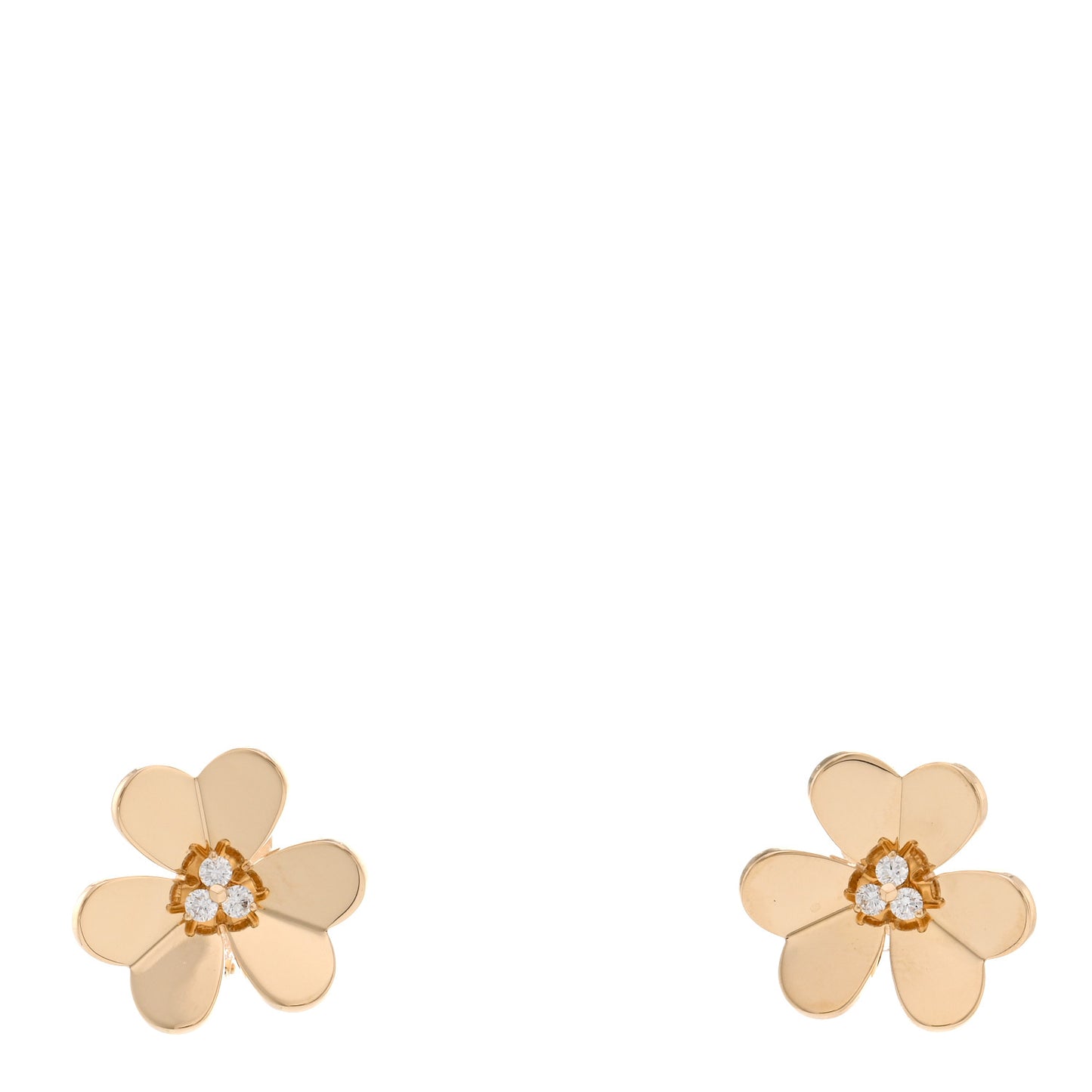 18K Yellow Gold Diamond Large Frivole Earrings