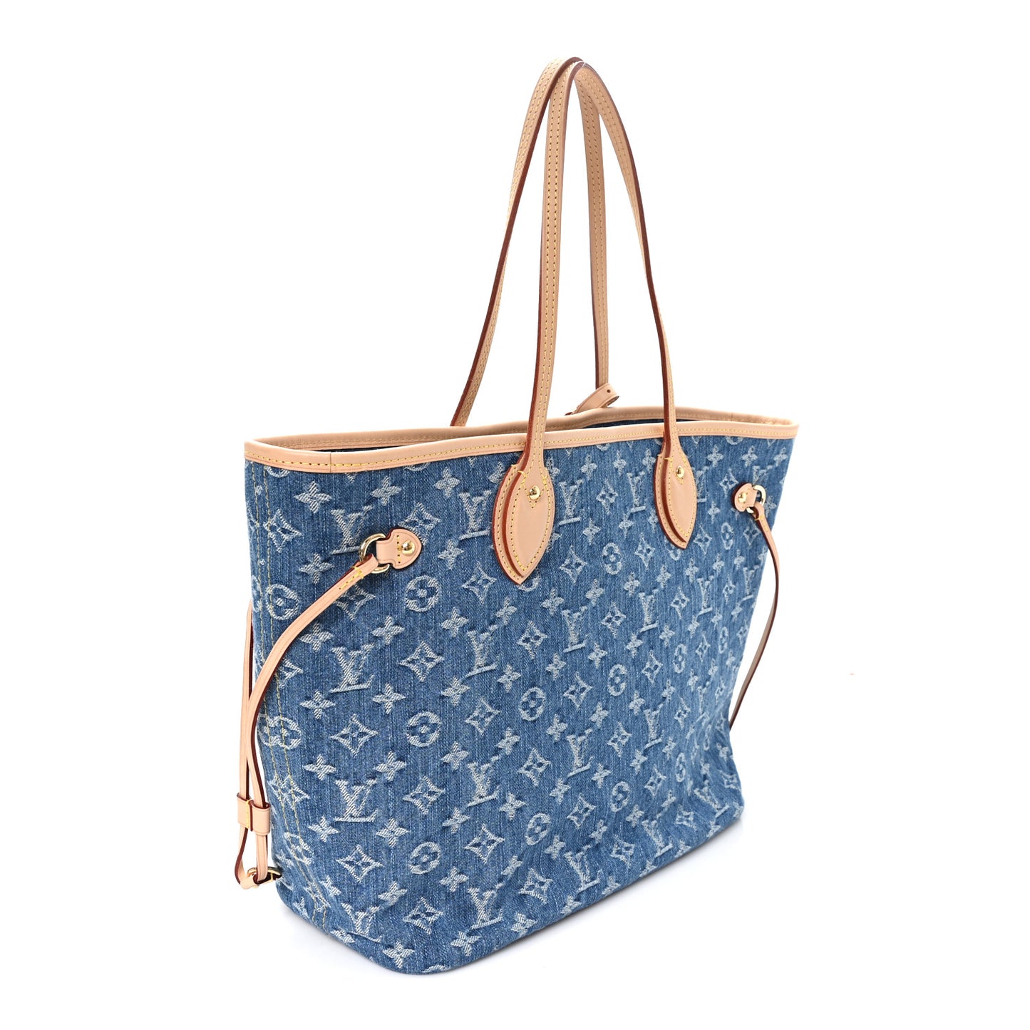 Monogram Denim Neo Neverfull MM Blue