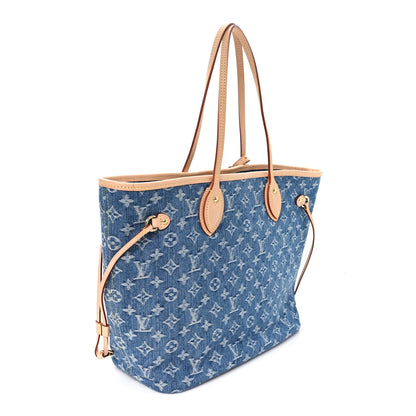 Louis Vuitton Monogram Denim Neo Neverfull MM Blue 4 of 10