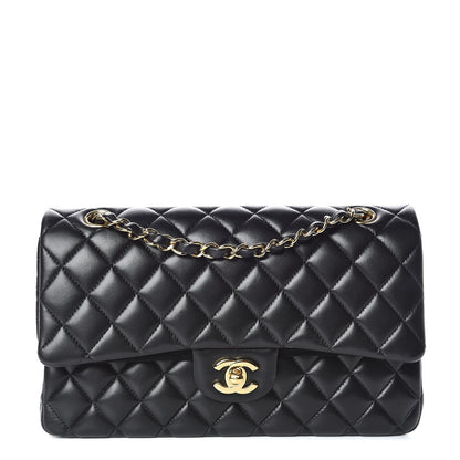Chanel Lambskin Quilted Medium Double Flap Black 1 of 10