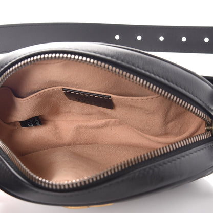 Gucci Calfskin Matelasse GG Marmont Belt Bag 95 38 Black 5 of 7