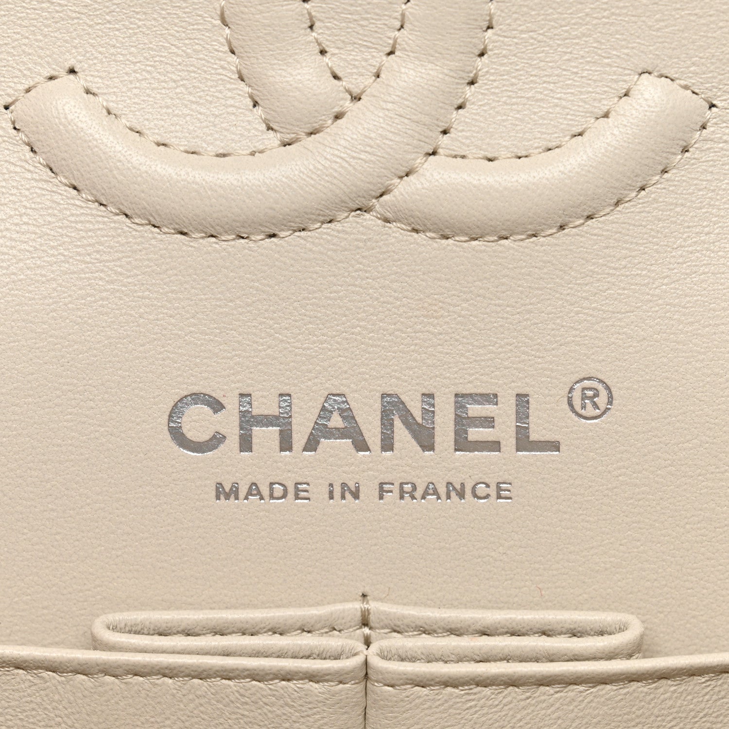 Chanel Calfskin Chevron Quilted Small Double Flap Ivory 6 of 12