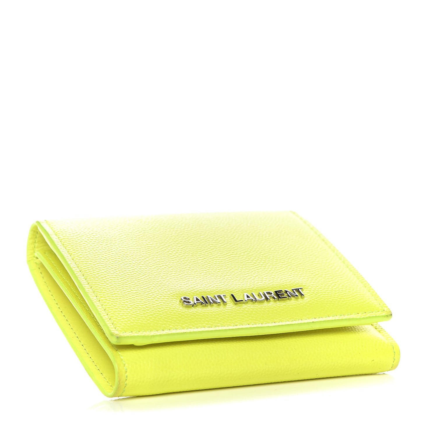 Grain De Poudre Letters Compact Wallet Fluo Yellow