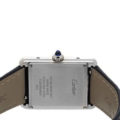Cartier Stainless Steel Calfskin 25mm Must de Cartier Tank Quartz Watch 4 of 5