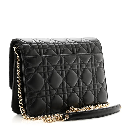 Christian Dior Lambskin Cannage Miss Dior Promenade Pouch Black 3 of 10