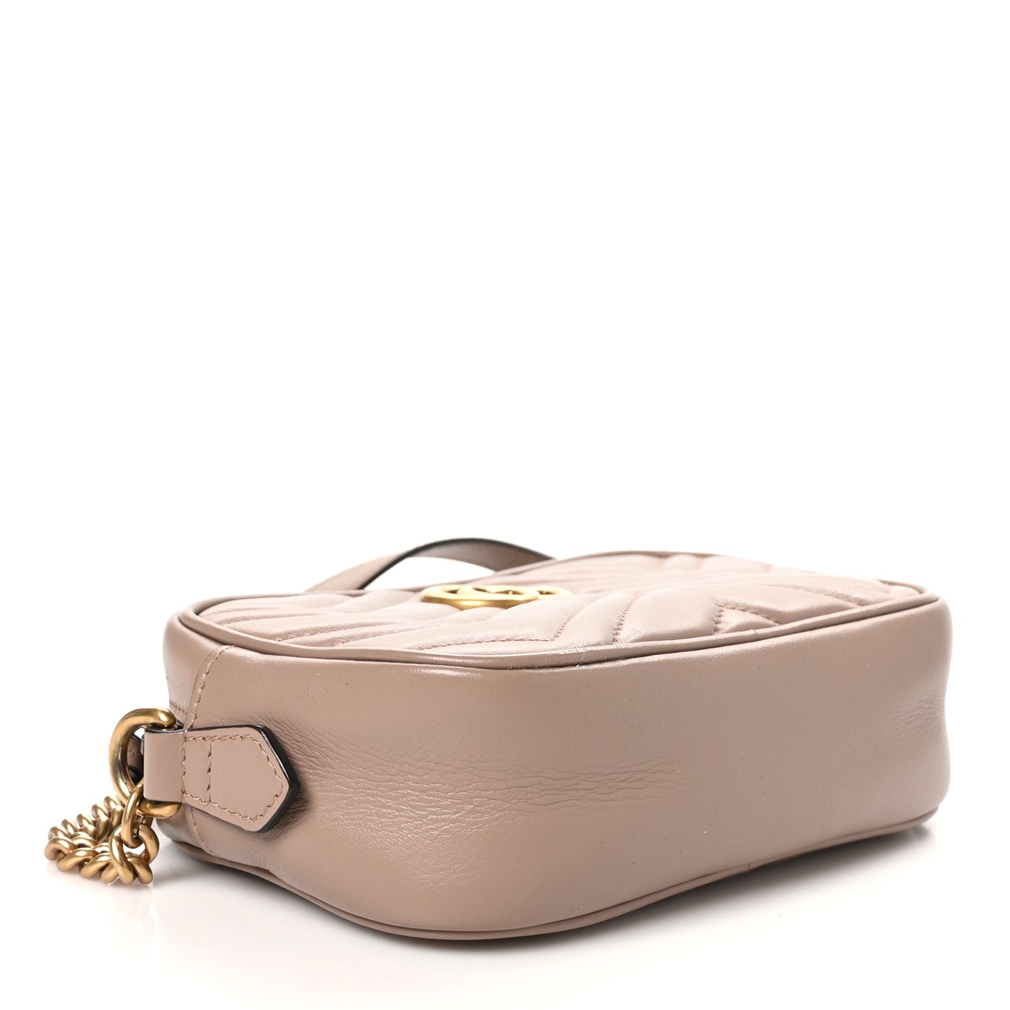 Calfskin Matelasse Mini GG Marmont Chain Shoulder Bag Porcelain Rose