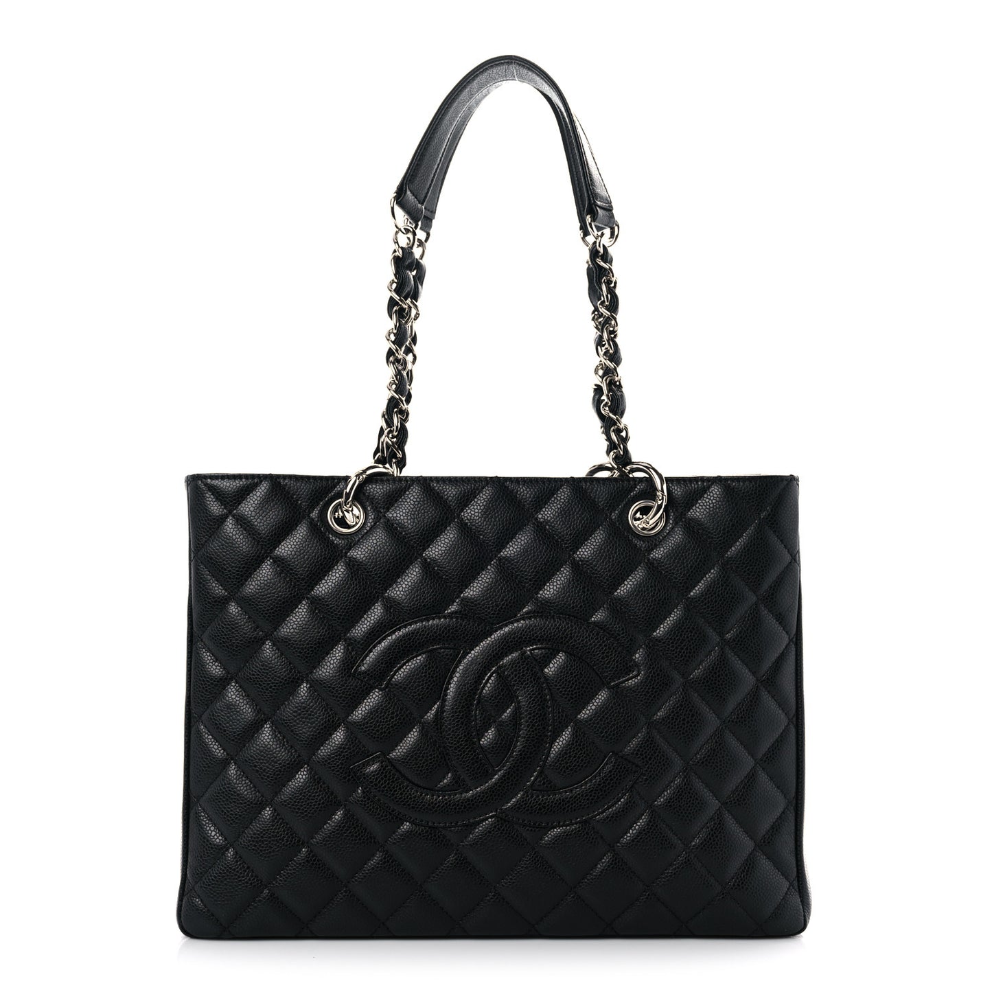 Caviar Quilted Grand Shopping Tote GST Black