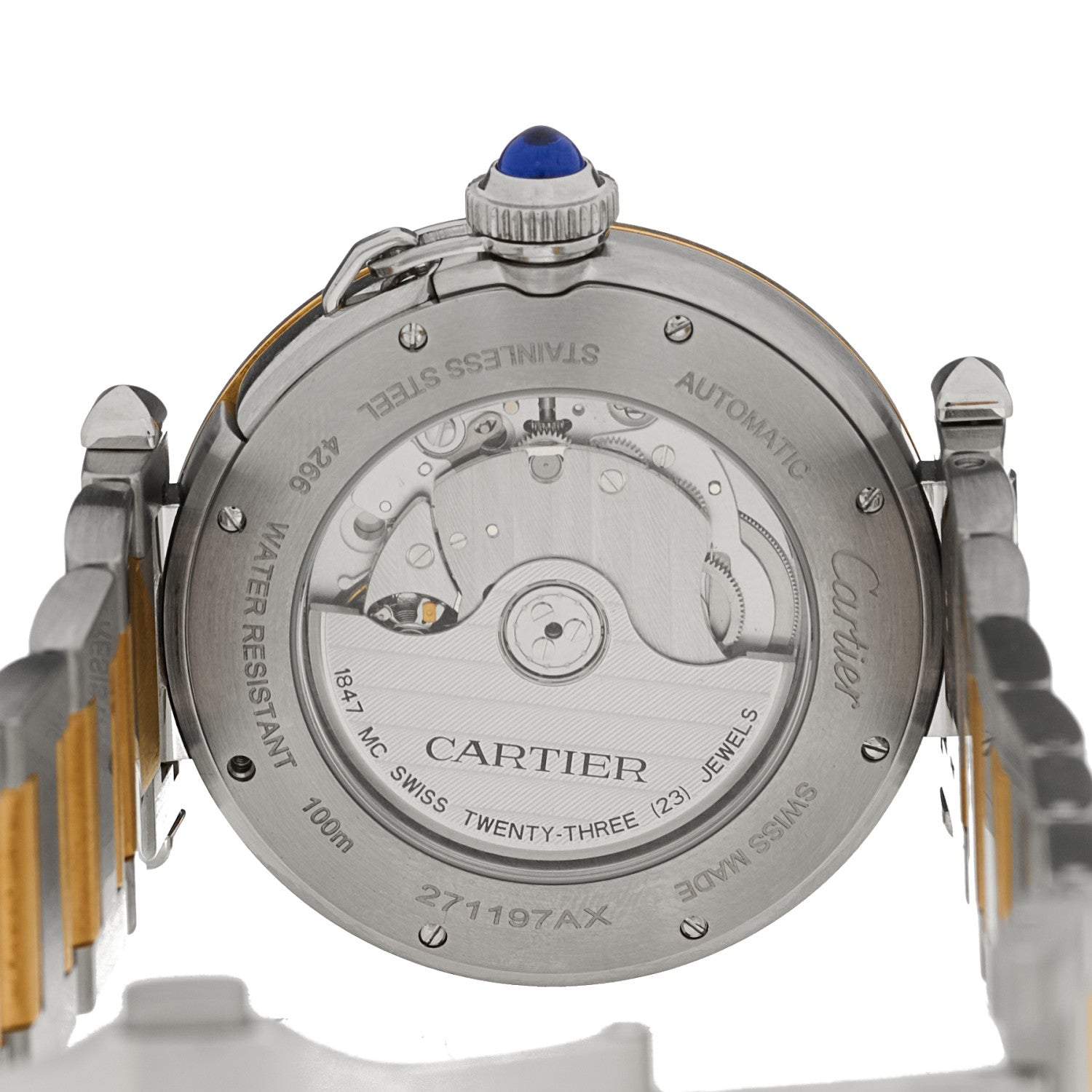 Cartier Stainless Steel 18K Yellow Gold 41mm Pasha C Automatic Watch 4 of 6