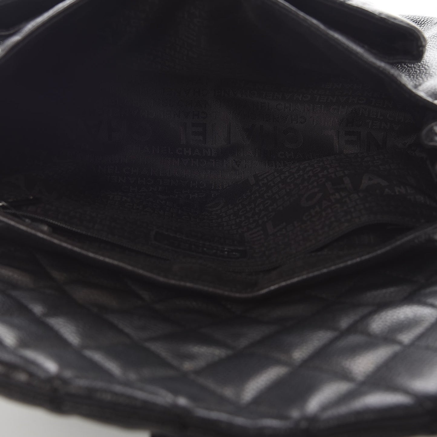 Caviar Quilted Small Mademoiselle Accordion Flap Black