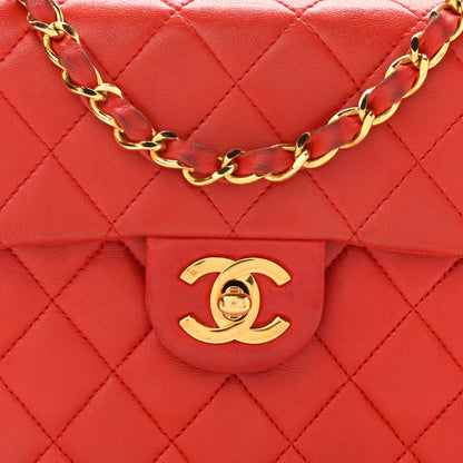 Chanel Lambskin Quilted Mini Square Flap Red 7 of 12