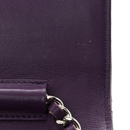 Chanel Patent Quilted Brilliant Wallet On Chain WOC Violet 12 of 12
