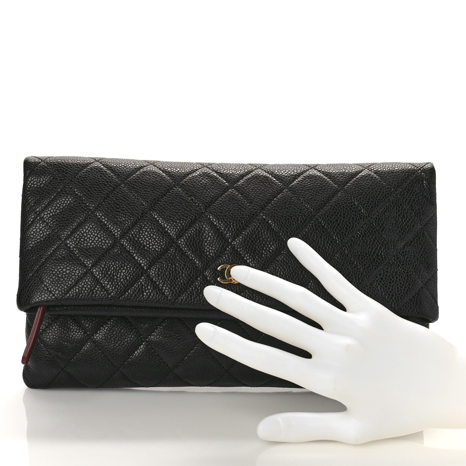 Chanel Caviar Quilted CC Beauty Clutch Black 2 of 10