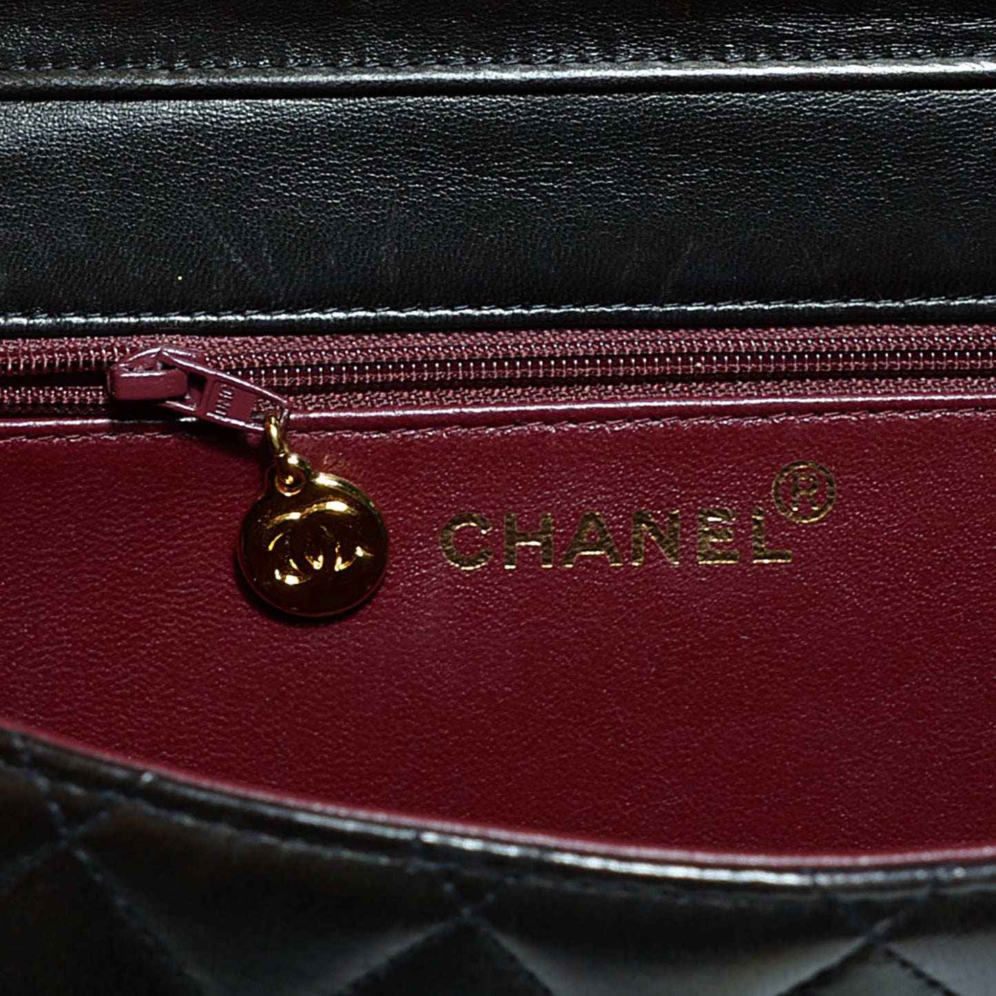 Lambskin Quilted Small Single Flap Black