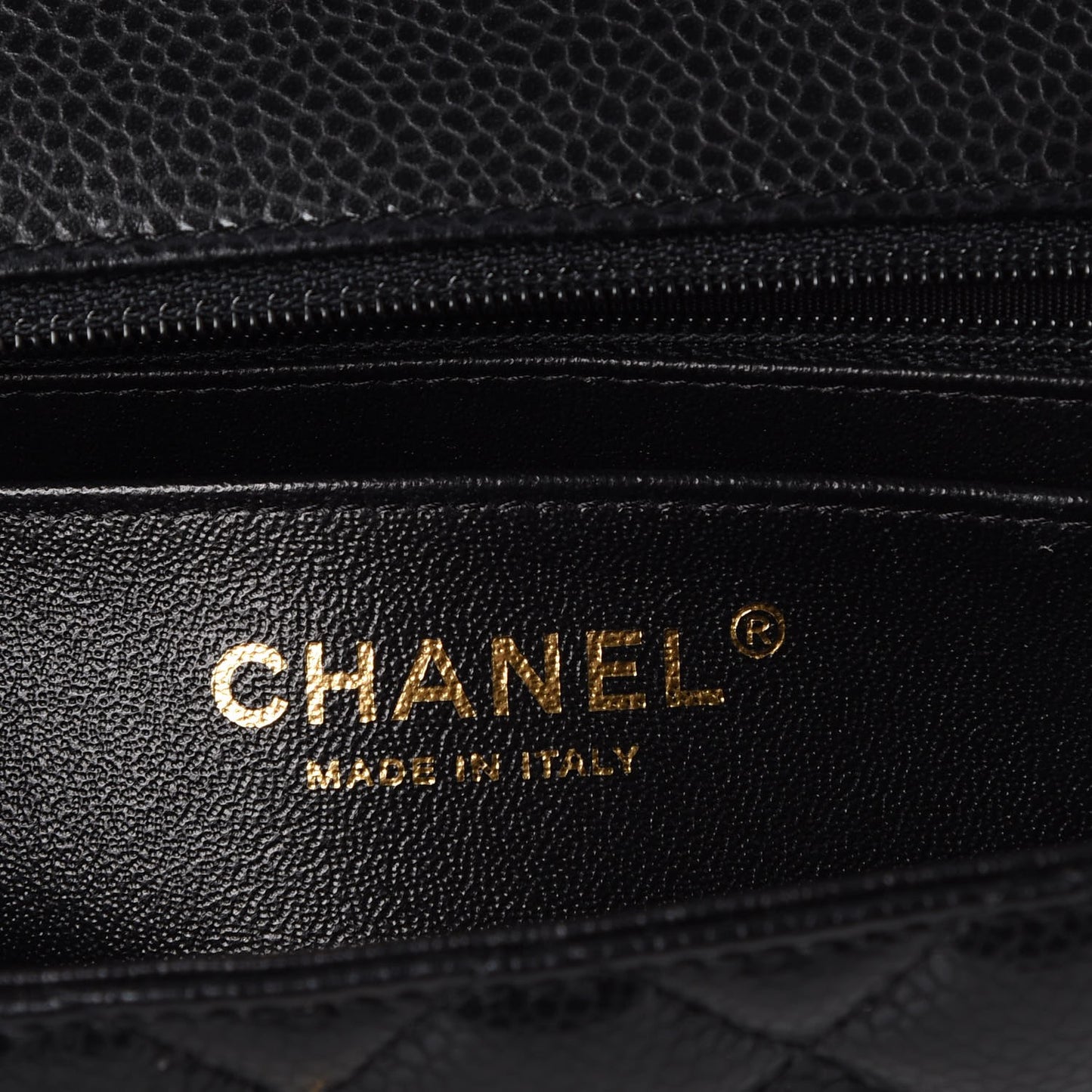 Caviar Quilted Mini Rectangular Flap Black