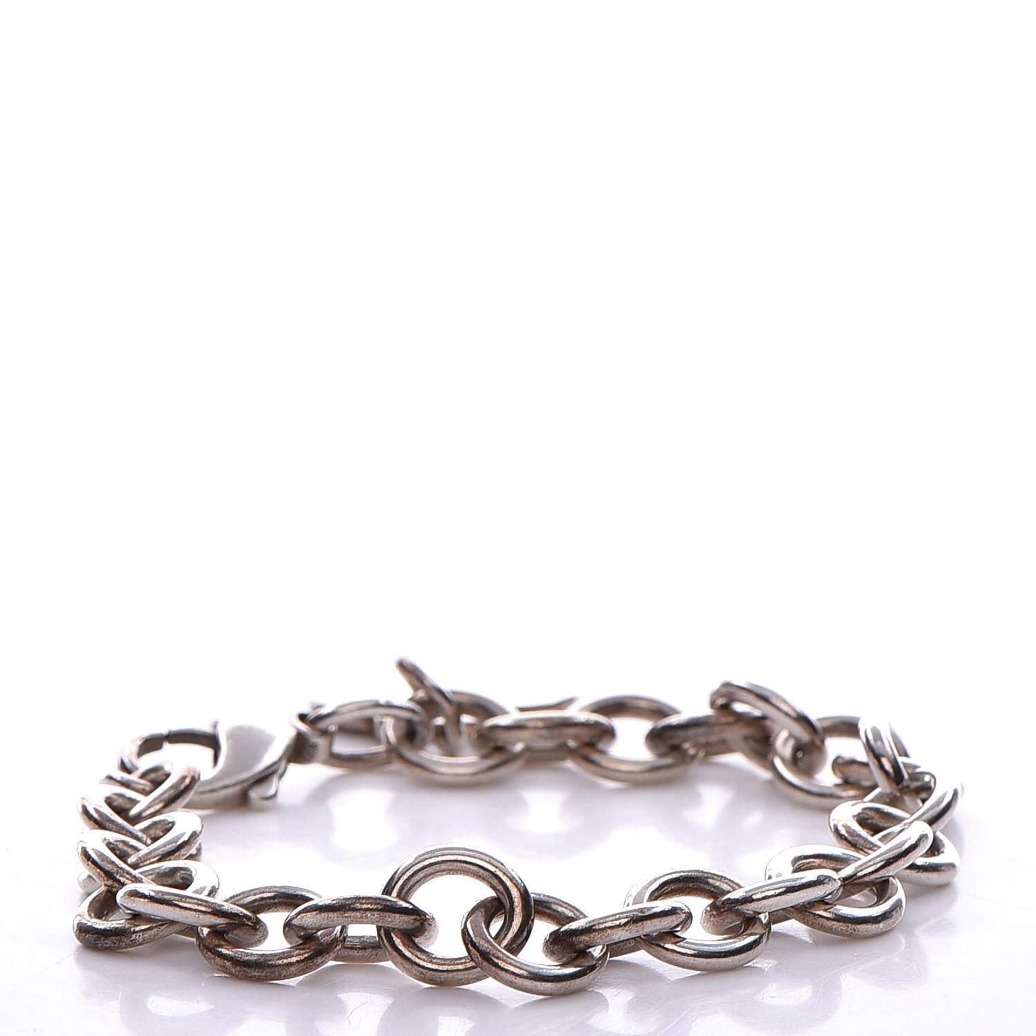 Tiffany Sterling Silver Heart Tag Charm Bracelet 3 of 8
