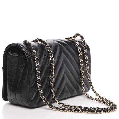 Chanel Calfskin Chevron Quilted Mini Statement Flap Black 3 of 11